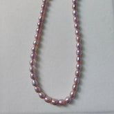 Princess Necklace Full String Purple seedless pearl necklace 45cm S925