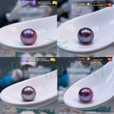 Blueberry(1 Deep Color 9-11mm Freshwater Pearl)【Pearlism】