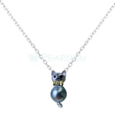 Kitty Cat Baroque Tahitian Pearl Necklace S925 Chain 【Flash Sale】