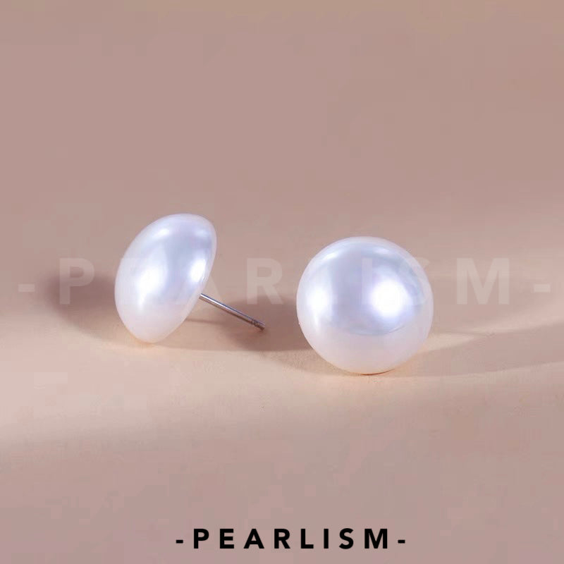 Freshwater Round Shape Pearl Earring Fashion Design【Pearlism】