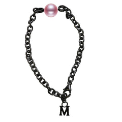 【Black Knight 】【Adee Same Style】S925 Silver Black Fashion M-shaped Pearl Bracelet【PEARLISM】