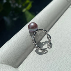 PEARLISM 9-10mm Purple Edison Pearl S925 Ring (End Product)【Pearlism】