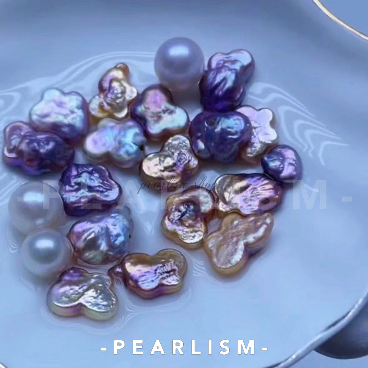 Butterfly (2 Butterfly Shape pearls+1 edison )【Pearlism】