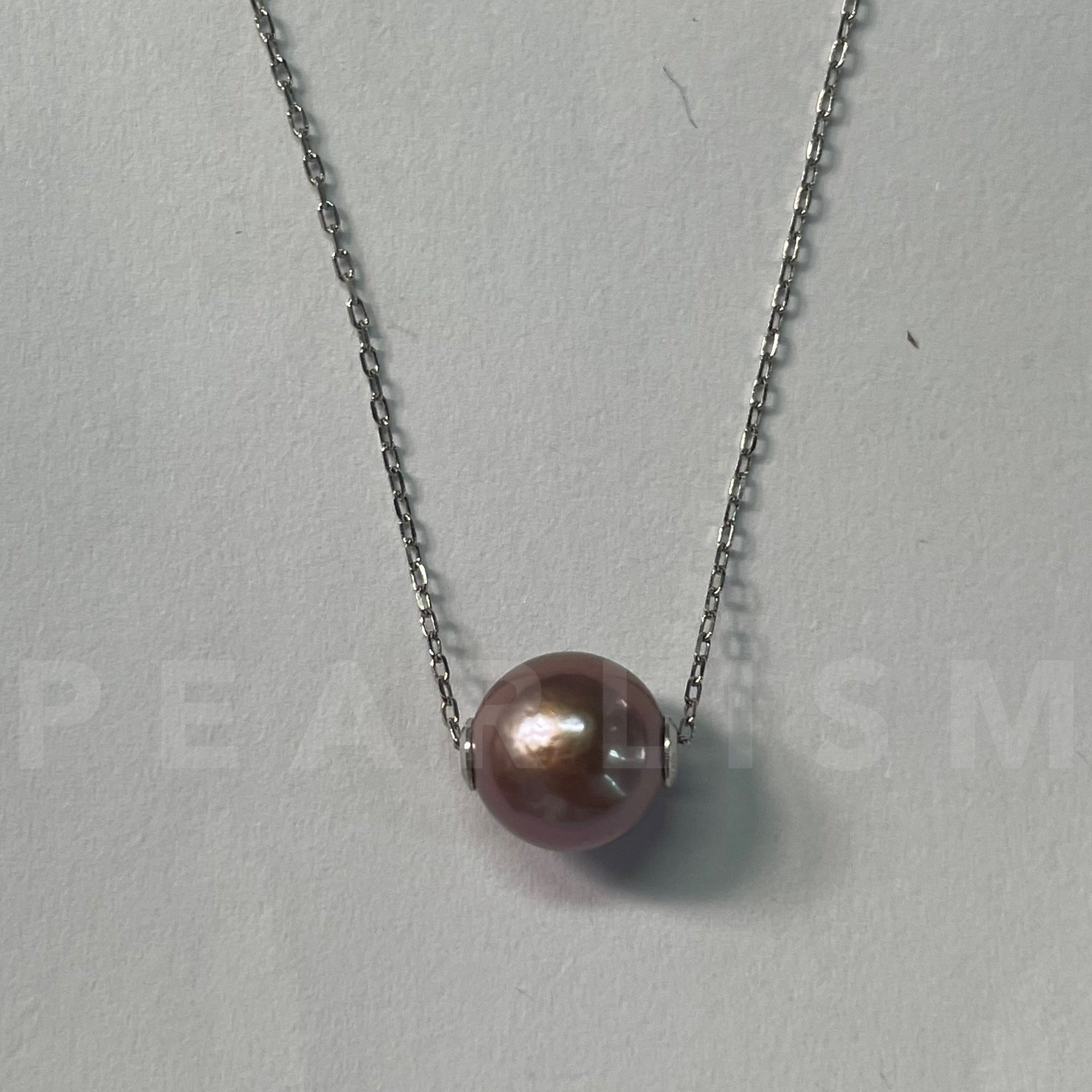 Simple Design Purple Pearl necklace 9-10mm