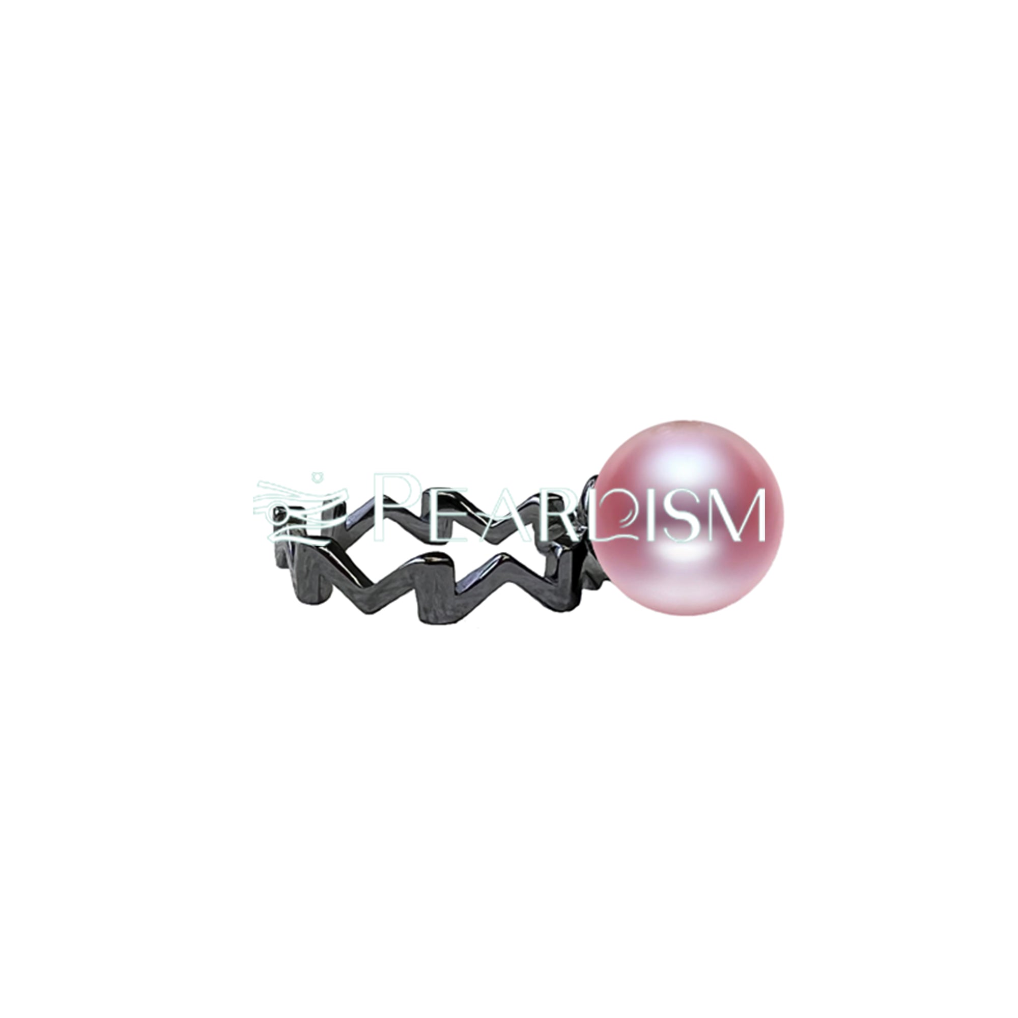 【Black Knight 】S925 Silver Black Small M Ring【PEARLISM】