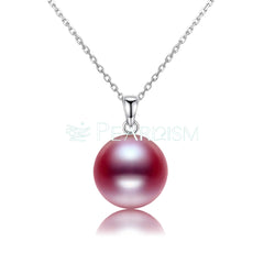 Simple Design Purple Pearl necklace 9-10mm