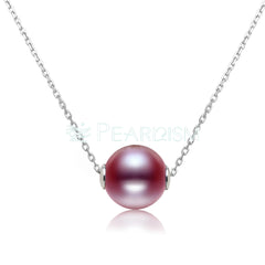 Simple Design Purple Pearl necklace 9-10mm