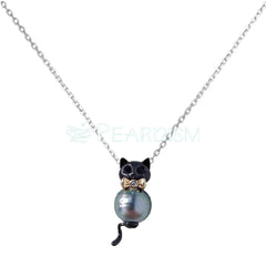 Kitty Cat Baroque Tahitian Pearl Necklace S925 Chain 【Flash Sale】