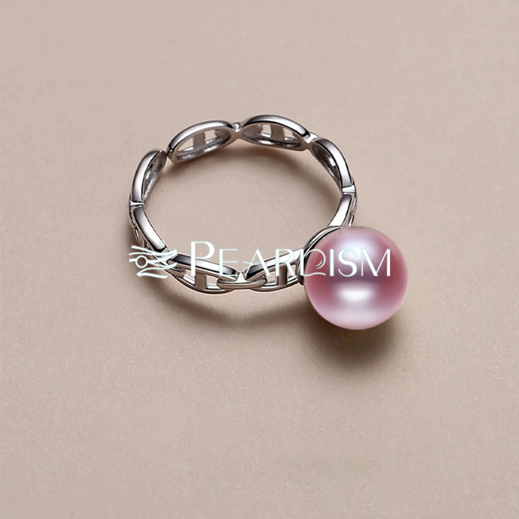 PEARLISM 9-10mm Purple Edison Pearl S925 Ring (End Product)【Pearlism】