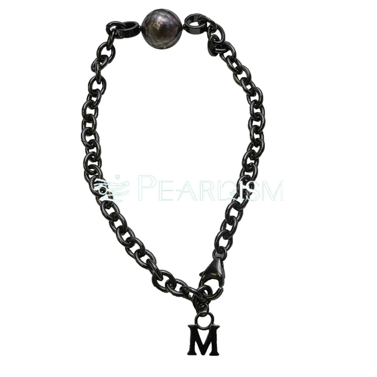 【Black Knight 】【Adee Same Style】S925 Silver Black Fashion M-shaped Pearl Bracelet【PEARLISM】